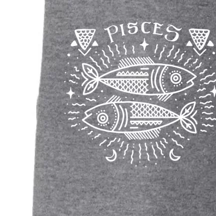 Pisces Astrology And Zodiac Sign Drawn Artwork / Pisces Tarot Gift Doggie 3-End Fleece Hoodie