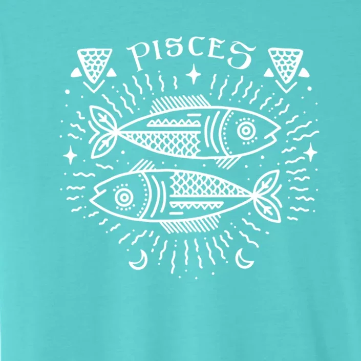 Pisces Astrology And Zodiac Sign Drawn Artwork / Pisces Tarot Gift ChromaSoft Performance T-Shirt