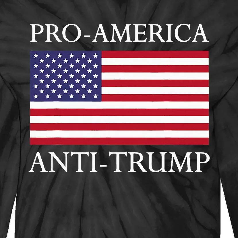 Proamerica Antitrump American Usa Flag Resist Tie-Dye Long Sleeve Shirt