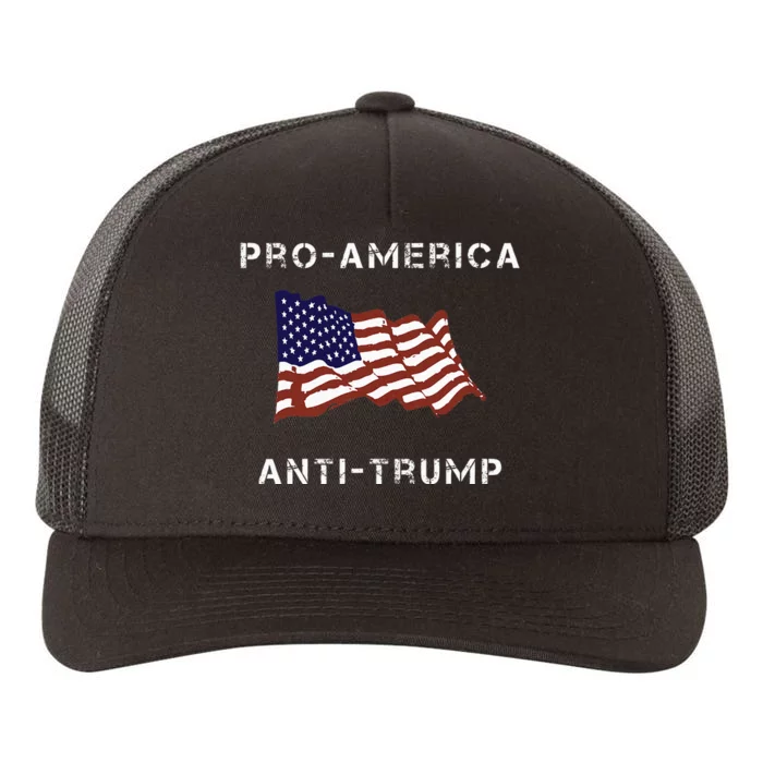 Proamerica Antitrump American Usa Flag Yupoong Adult 5-Panel Trucker Hat