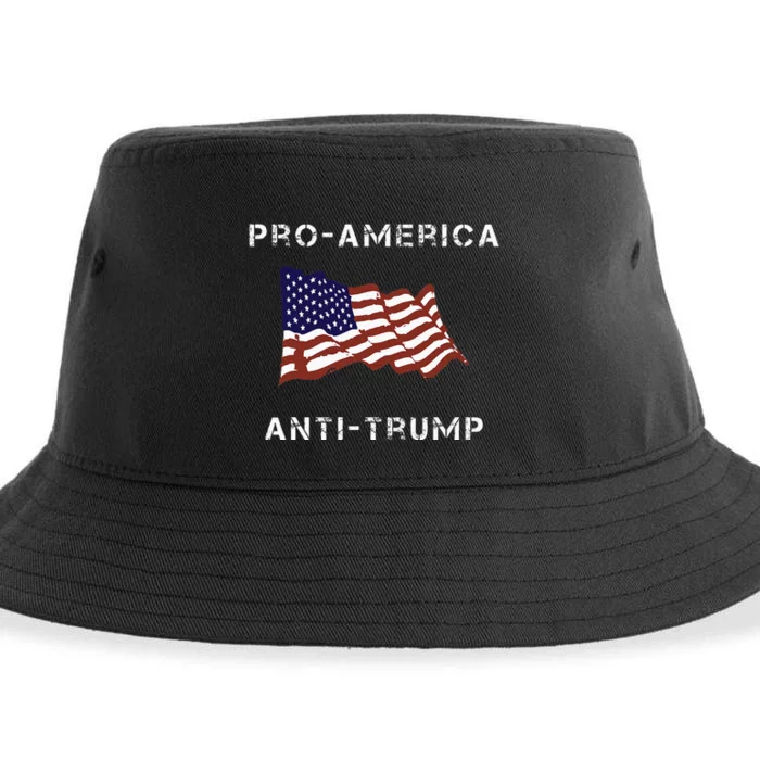 Proamerica Antitrump American Usa Flag Sustainable Bucket Hat