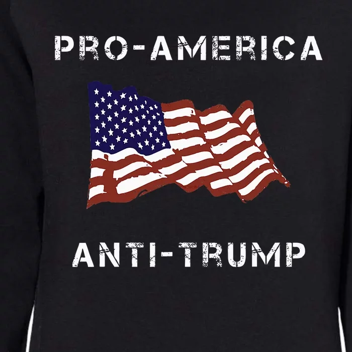 Proamerica Antitrump American Usa Flag Womens California Wash Sweatshirt