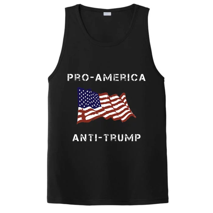 Proamerica Antitrump American Usa Flag Performance Tank