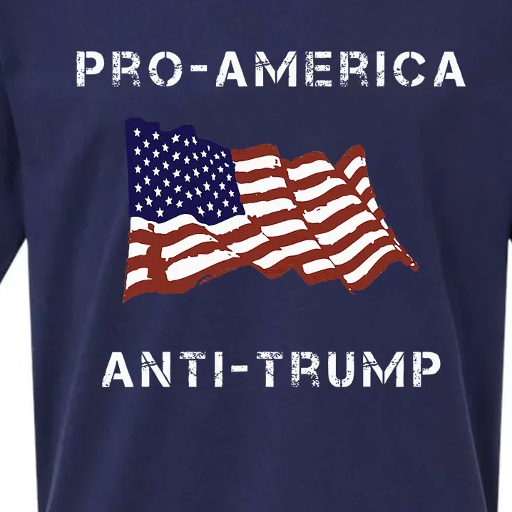 Proamerica Antitrump American Usa Flag Sueded Cloud Jersey T-Shirt