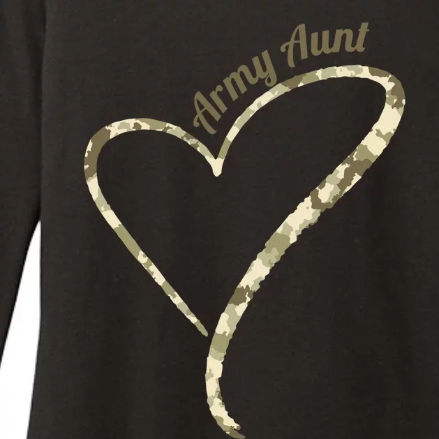 Proud Army Aunt Gift Military Aunt Gift Camouflage Cute Gift Womens CVC Long Sleeve Shirt