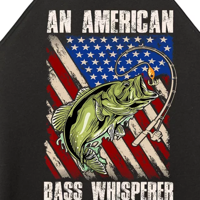 Patriotic Anglers American Bass Whisperer Fisherman Women’s Perfect Tri Rocker Tank