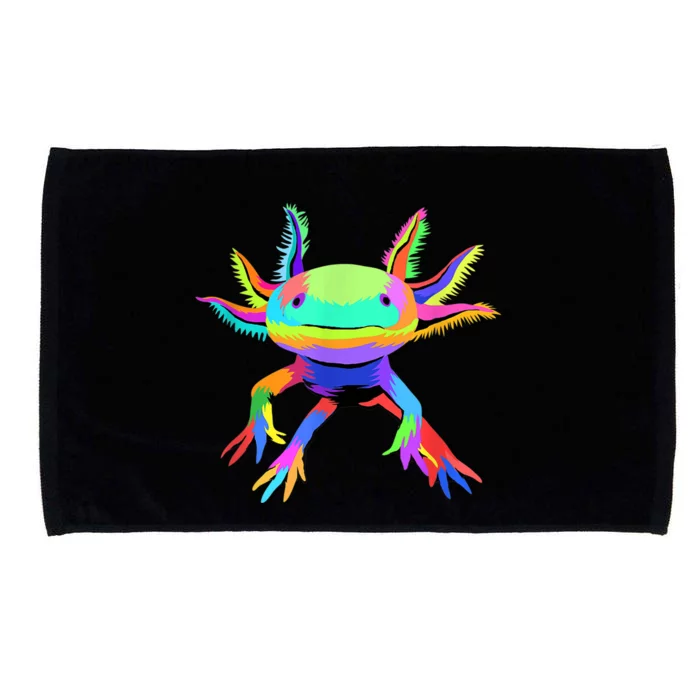 Pop Art Axolotl Microfiber Hand Towel