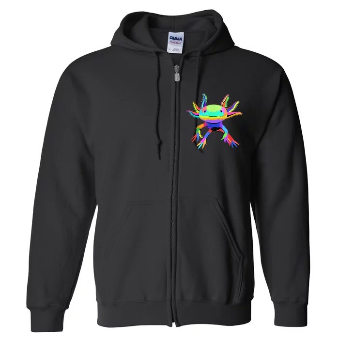 Pop Art Axolotl Full Zip Hoodie