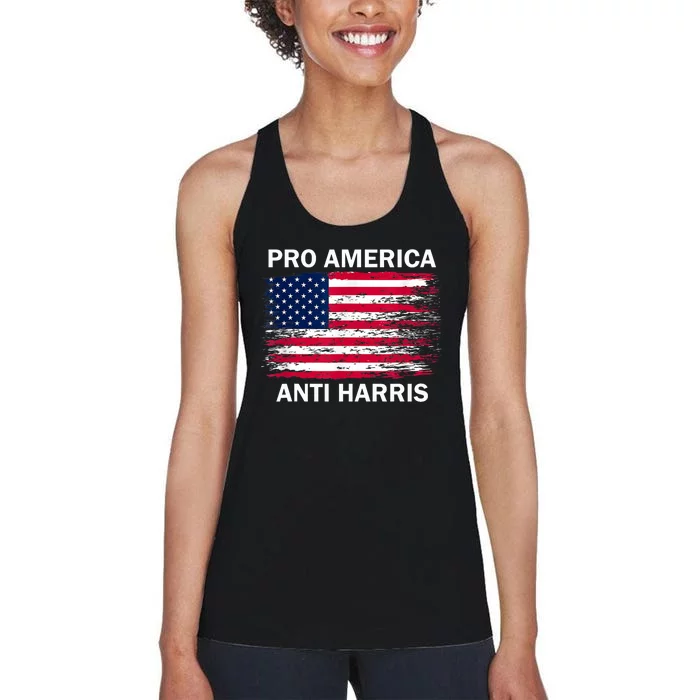 Pro America Anti Kamala Flag Kamala Harris Anti Harris Women's Racerback Tank