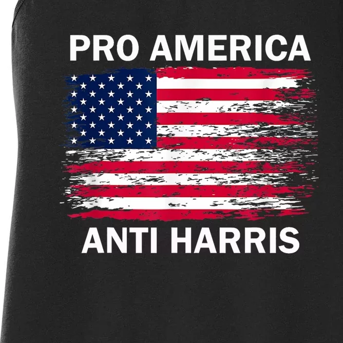 Pro America Anti Kamala Flag Kamala Harris Anti Harris Women's Racerback Tank