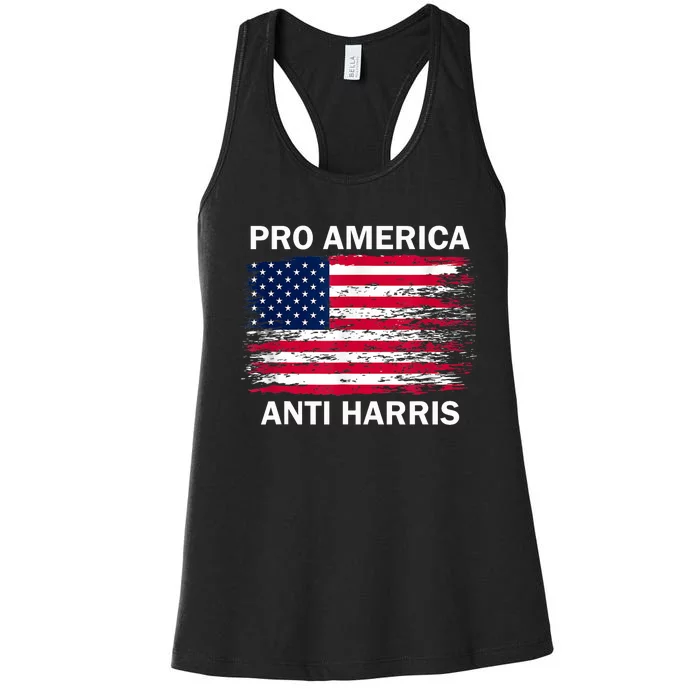 Pro America Anti Kamala Flag Kamala Harris Anti Harris Women's Racerback Tank