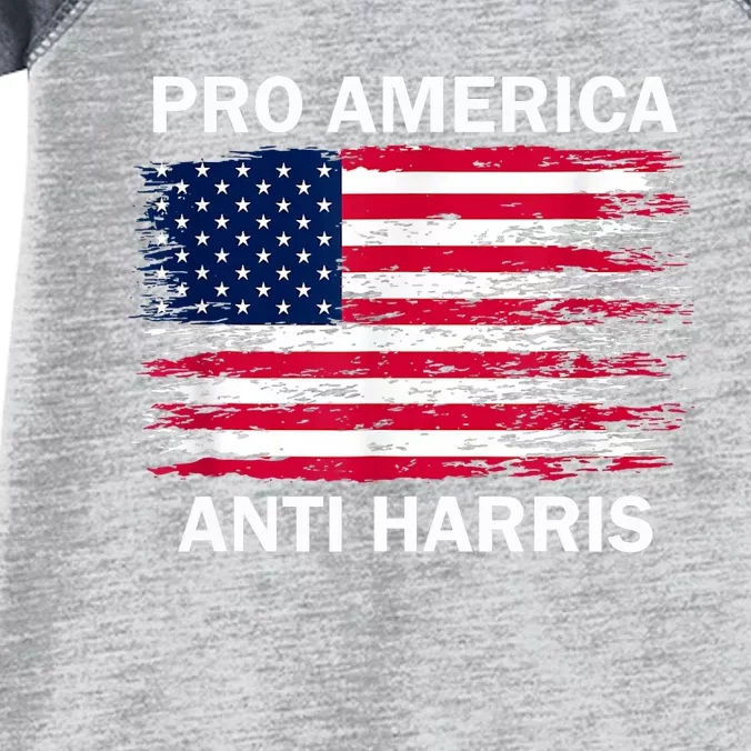 Pro America Anti Kamala Flag Kamala Harris Anti Harris Infant Baby Jersey Bodysuit