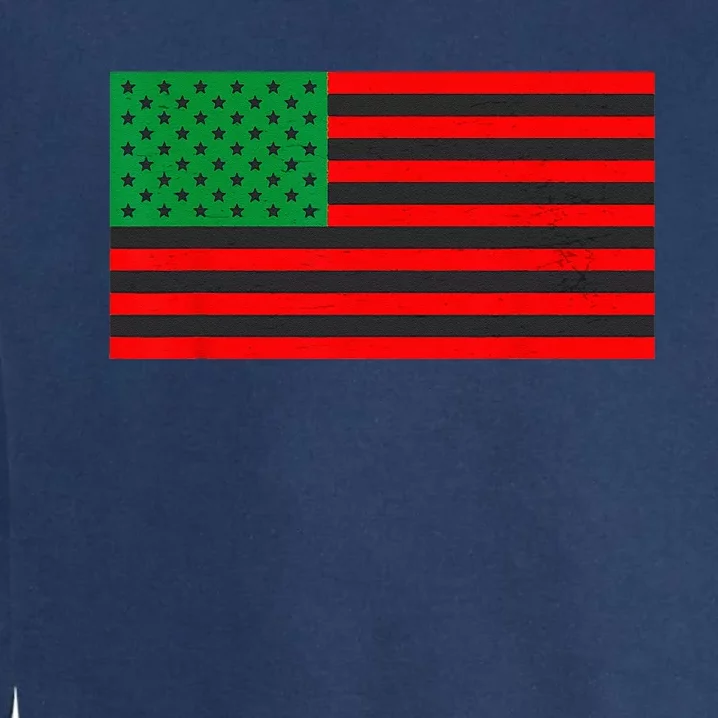 Pan African American Flag Garment-Dyed Sweatshirt