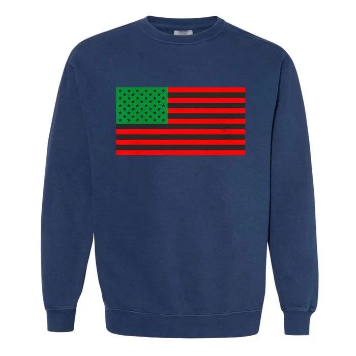 Pan African American Flag Garment-Dyed Sweatshirt