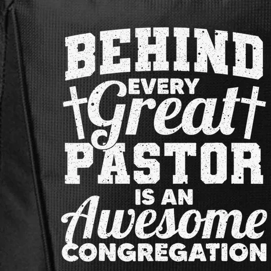 Pastor Appreciation Art Preacher Clergy Christian City Backpack