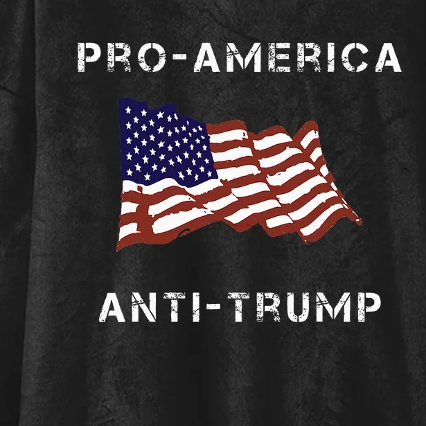 Proamerica Antitrump American Usa Flag Hooded Wearable Blanket