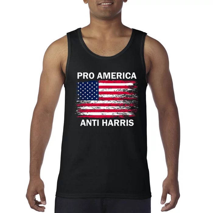 Pro America Anti Kamala Flag Kamala Harris Anti Harris Tank Top