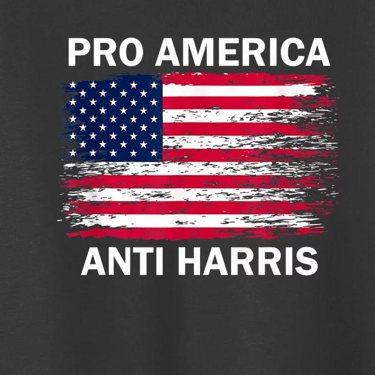 Pro America Anti Kamala Flag Kamala Harris Anti Harris Toddler T-Shirt