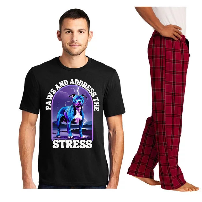 Paws And Address The Stress Anti Stress Therapy Pitbull Dog Pajama Set