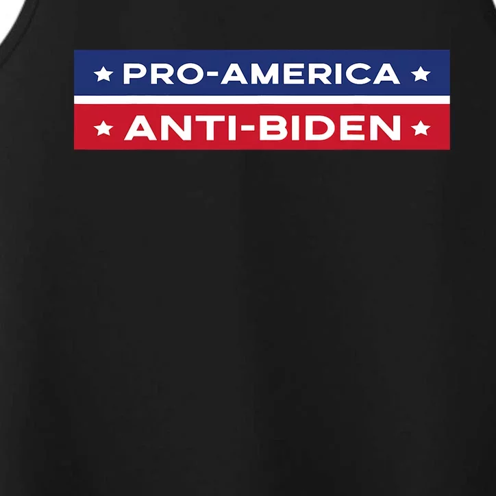 Pro America Anti Biden Flag Usa Impeach Joe Biden Anti Biden Performance Tank