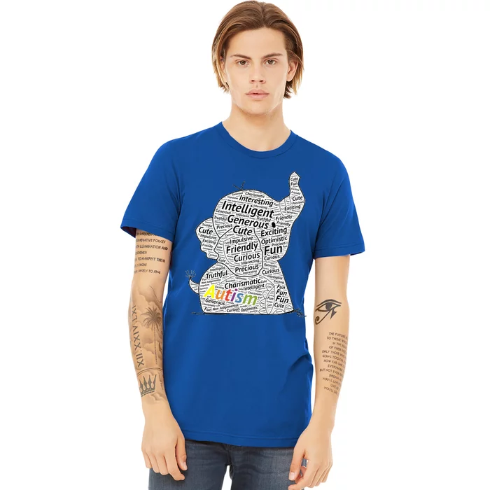 Proud Autism Awareness Elephant Gift No Puzzle Premium T-Shirt