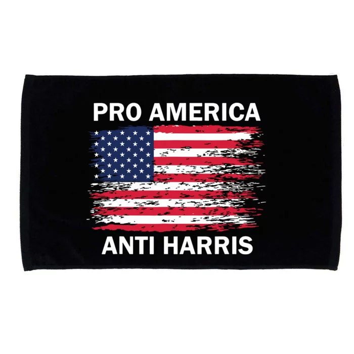 Pro America Anti Kamala Flag Kamala Harris Anti Harris Microfiber Hand Towel