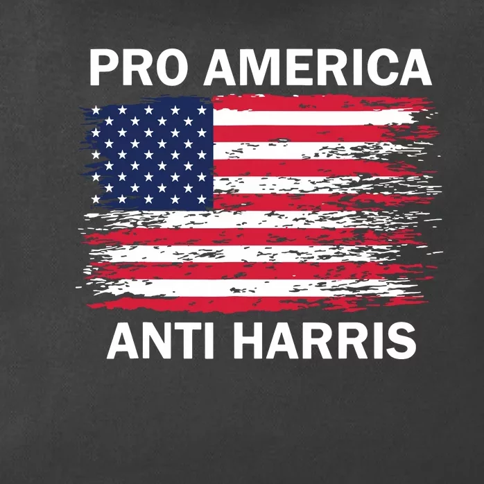 Pro America Anti Kamala Flag Kamala Harris Anti Harris Zip Tote Bag