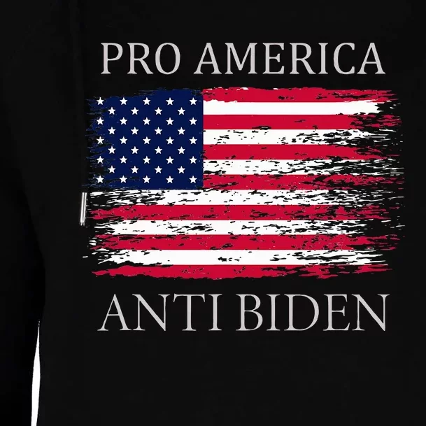 Pro America Anti Biden Flag Impeach Joe Biden Anti Biden Womens Funnel Neck Pullover Hood