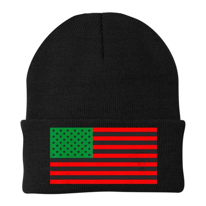 Pan African American Flag Knit Cap Winter Beanie