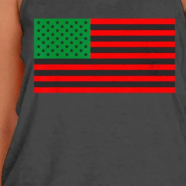 Pan African American Flag Women's Knotted Racerback Tank