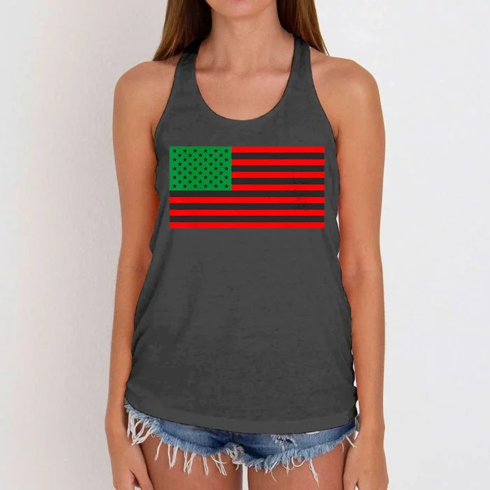 Pan African American Flag Women's Knotted Racerback Tank