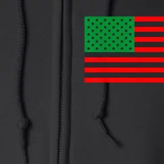 Pan African American Flag Full Zip Hoodie