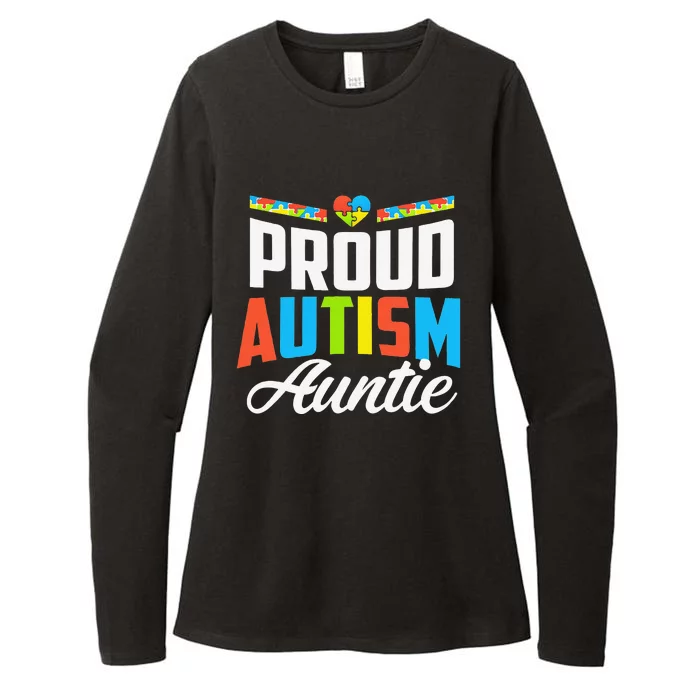 Proud Autism Auntie Awareness Support Womens CVC Long Sleeve Shirt