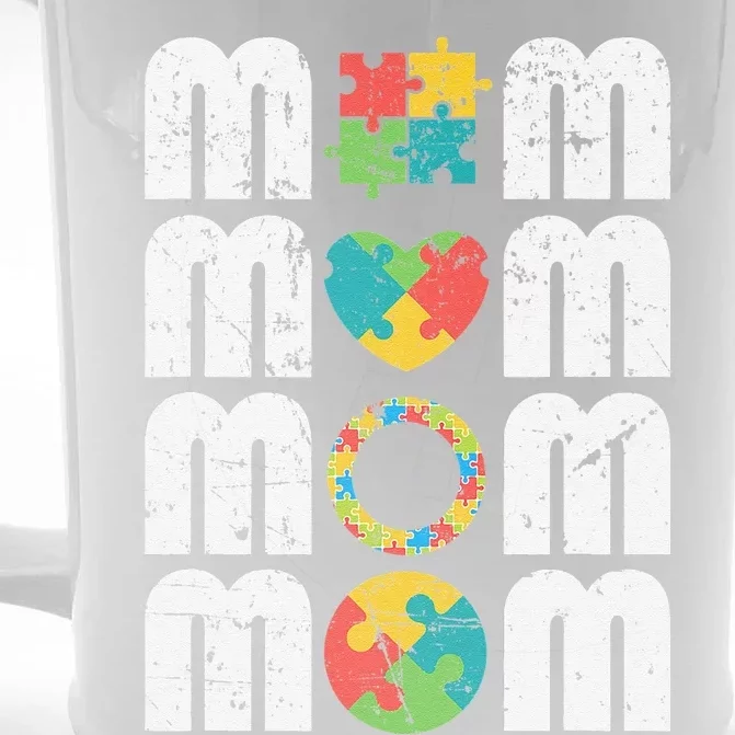 Proud Autism Awareness Day Mom Front & Back Beer Stein