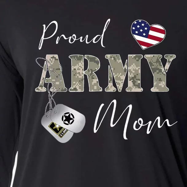 Proud American Army Mom Cooling Performance Long Sleeve Crew