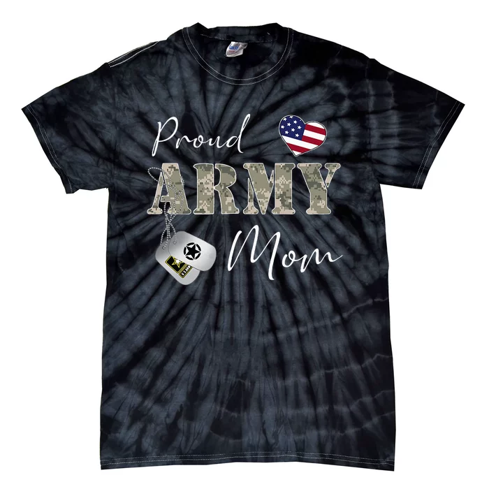 Proud American Army Mom Tie-Dye T-Shirt