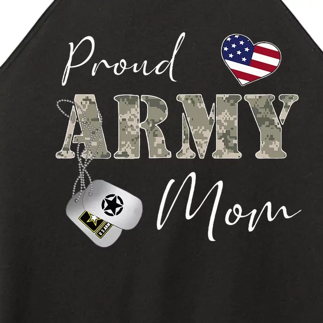 Proud American Army Mom Women’s Perfect Tri Rocker Tank