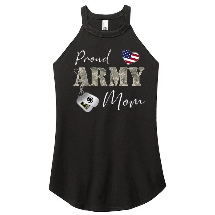 Proud American Army Mom Women’s Perfect Tri Rocker Tank