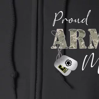 Proud American Army Mom Full Zip Hoodie