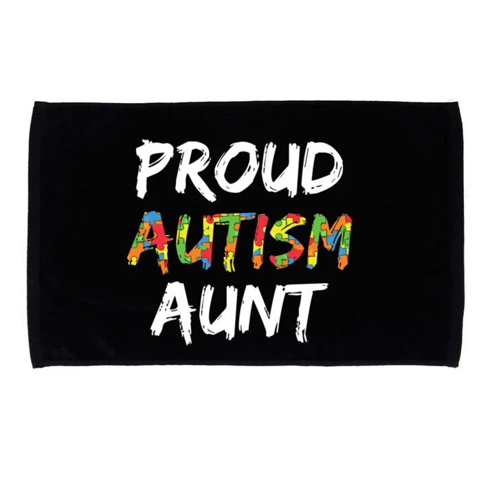 Proud Aunt Autism Awareness Gift Microfiber Hand Towel