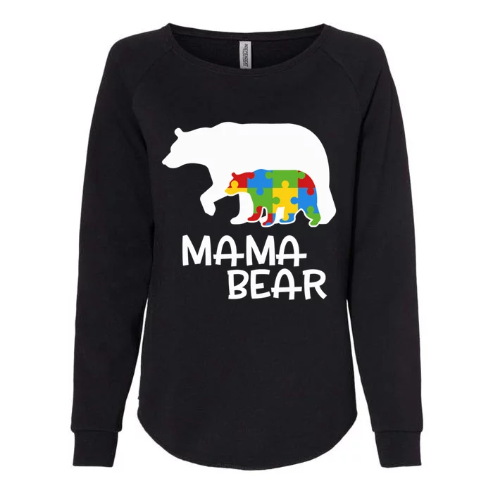 Positive Autism Awareness Support Mama Bear Autistic Mother Funny Gift Womens California Wash Sweatshirt