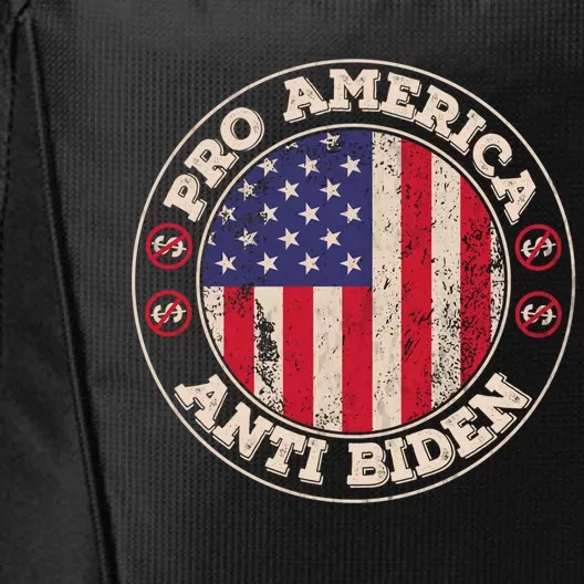 Pro America Anti Biden Flag Usa Impeach Joe Biden Anti Biden City Backpack