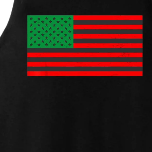 Pan African American Flag Ladies Tri-Blend Wicking Tank