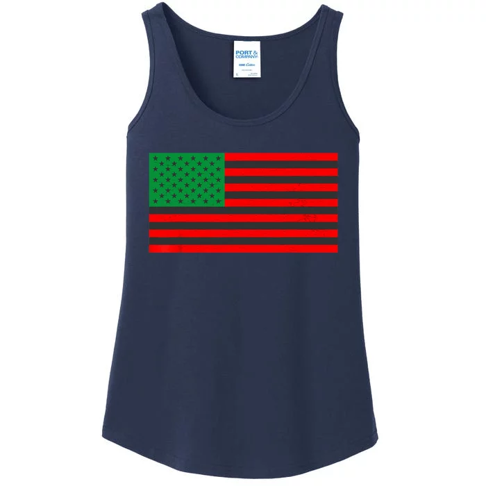 Pan African American Flag Ladies Essential Tank