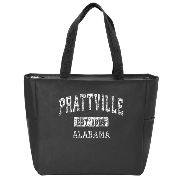 Prattville Alabama Al Vintage Sports Established Design Zip Tote Bag