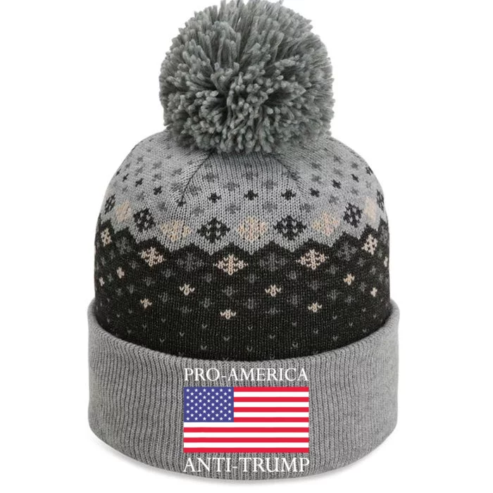 Pro America Antitrump S American Usa Flag The Baniff Cuffed Pom Beanie