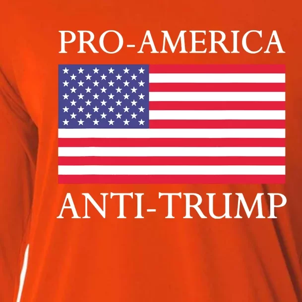 Pro America Antitrump S American Usa Flag Cooling Performance Long Sleeve Crew