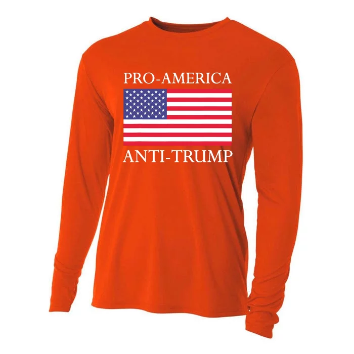 Pro America Antitrump S American Usa Flag Cooling Performance Long Sleeve Crew