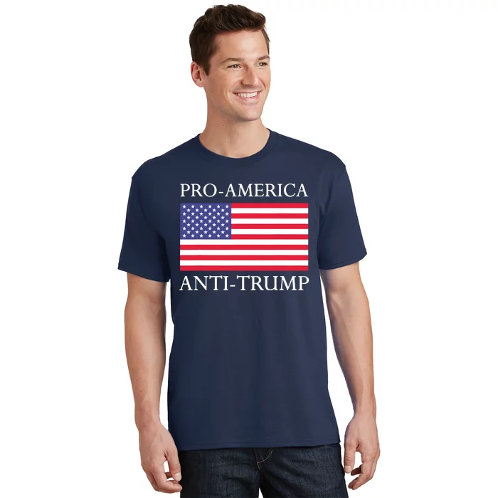 Pro America Antitrump S American Usa Flag T-Shirt