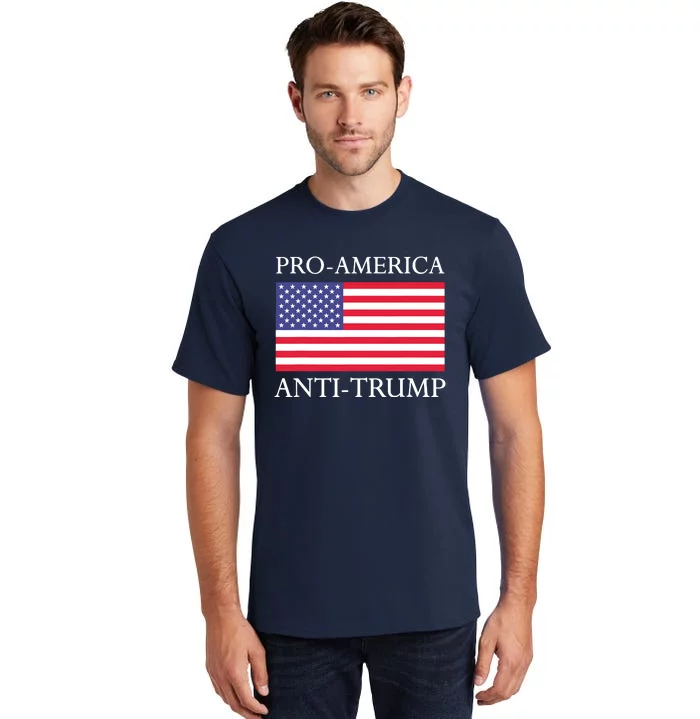 Pro America Antitrump S American Usa Flag Tall T-Shirt